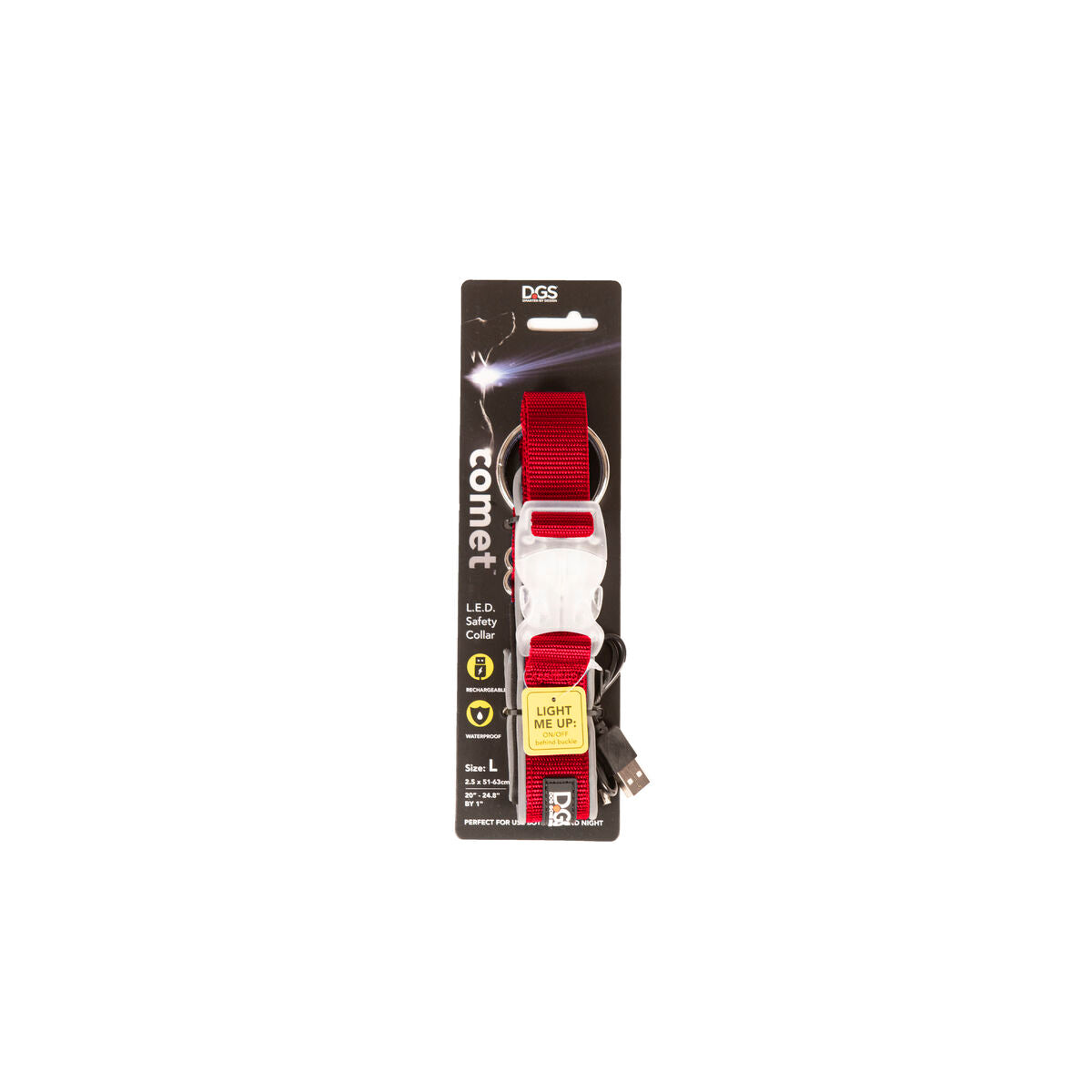 Dog collar Dog Gone Smart Red L Light-1