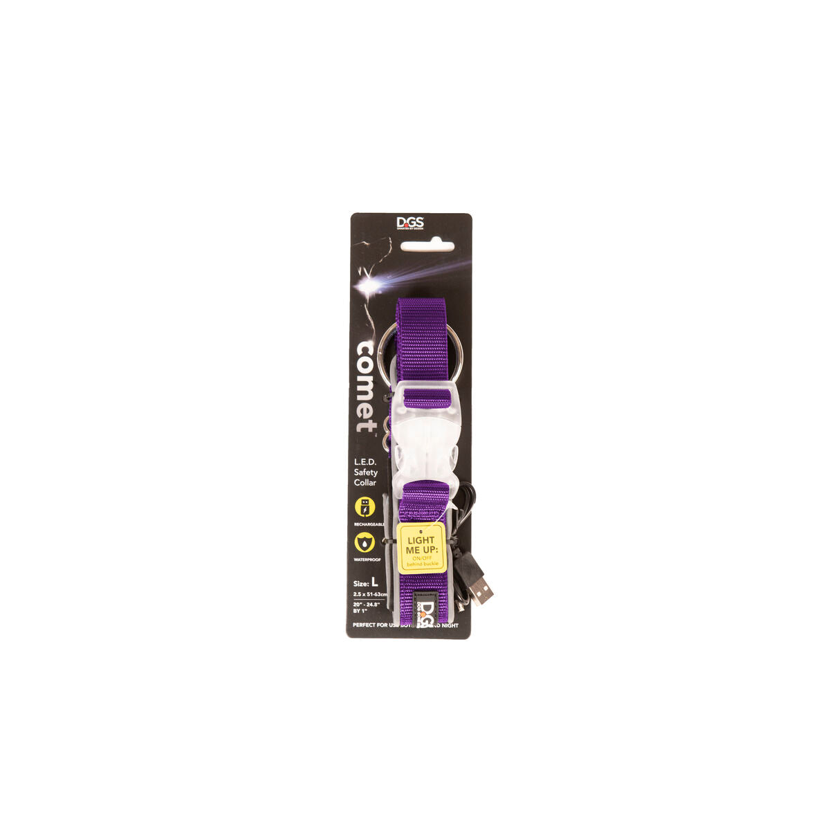 Dog collar Dog Gone Smart Purple L Light-1
