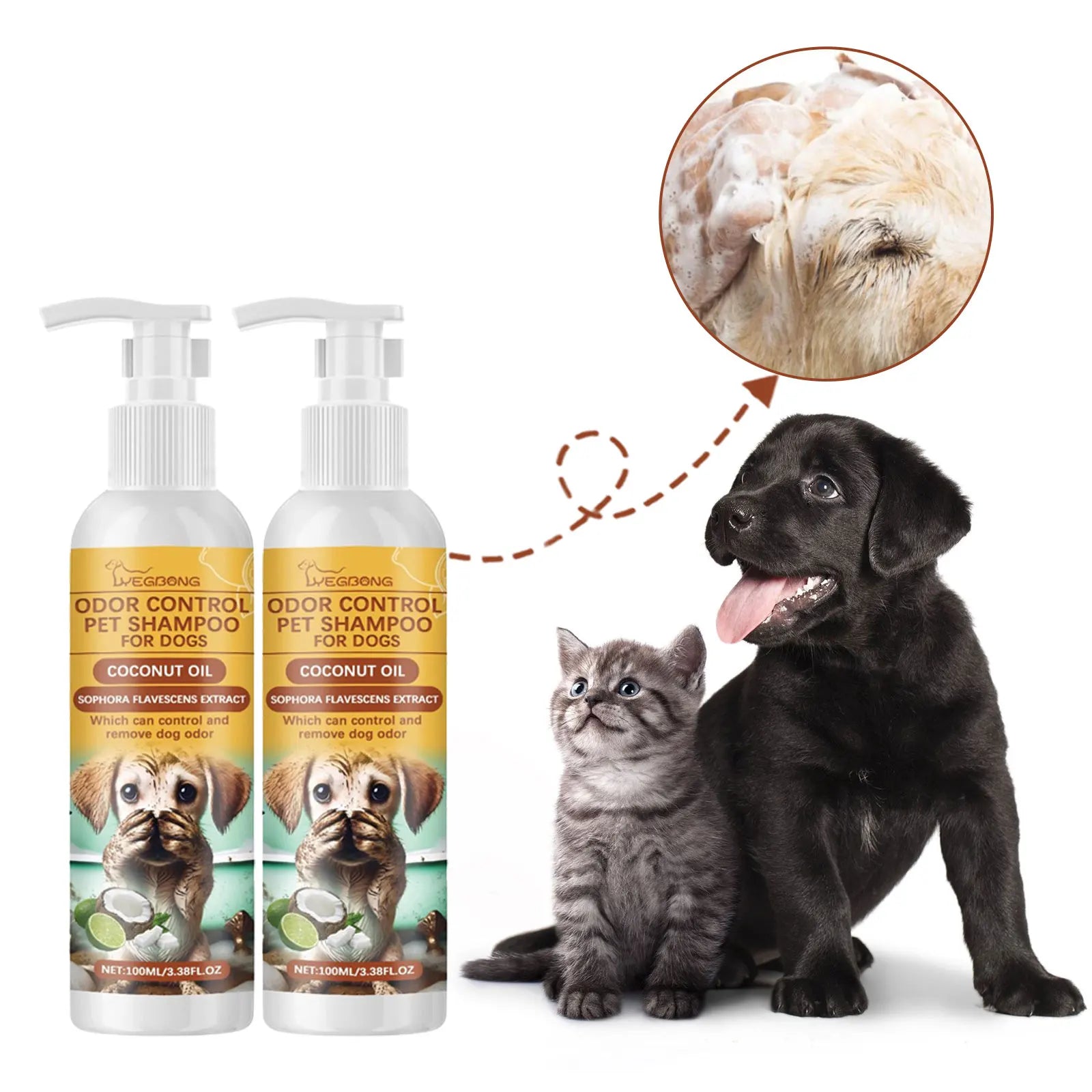 Cat Dog Shampoo Hair Care Softening Mite Removal Anti Itching Coat Washing Deep Cleaning Natural Deodorant Pet Body Wash Liquid