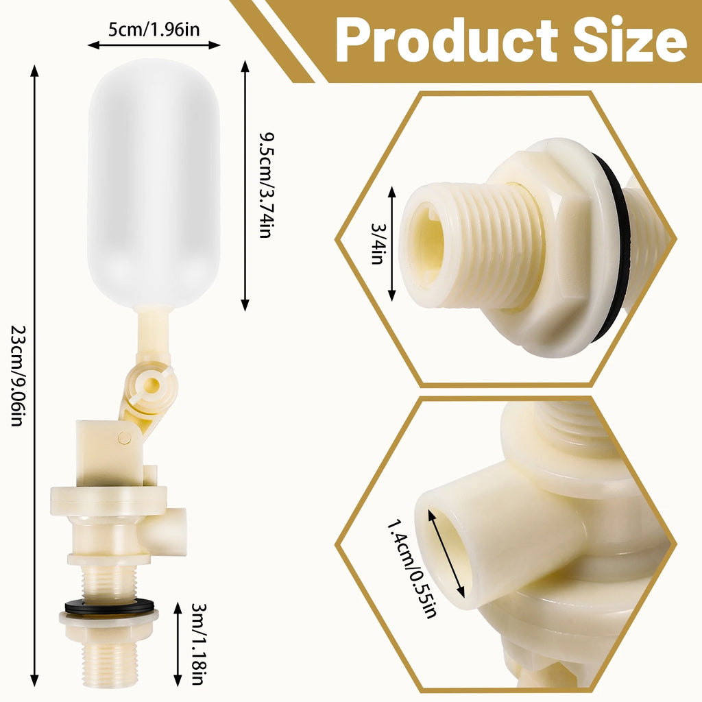 AUAU-3 Pack Float Valve For Automatic Waterer Bowl Horse Cattle Goat Sheep Pig Dog Water Trough Farm Supplies