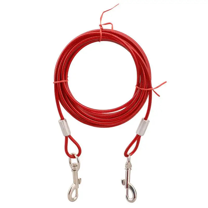 Heavy-Duty Double Dog Leash, Iron Wire Durable Chew-Proof Design, Outdoor Tie-Out Cable For Large Dogs (Anti-Escape)