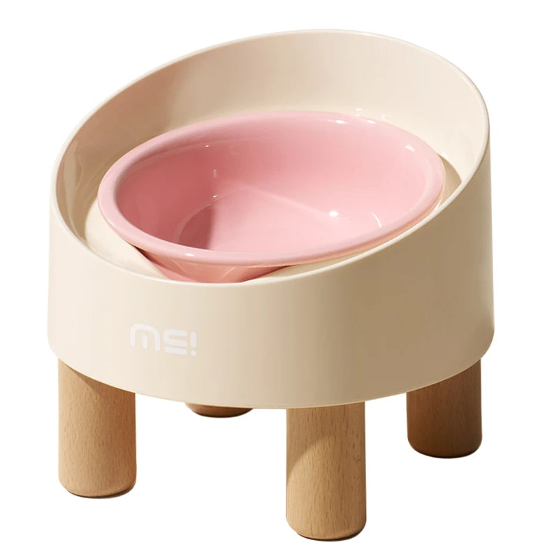 New Design Ceramic Raised Cat Bowl Elevated Food Water Bowl Kitty Bowl Dog Dish Pet Feeder with Different Colors