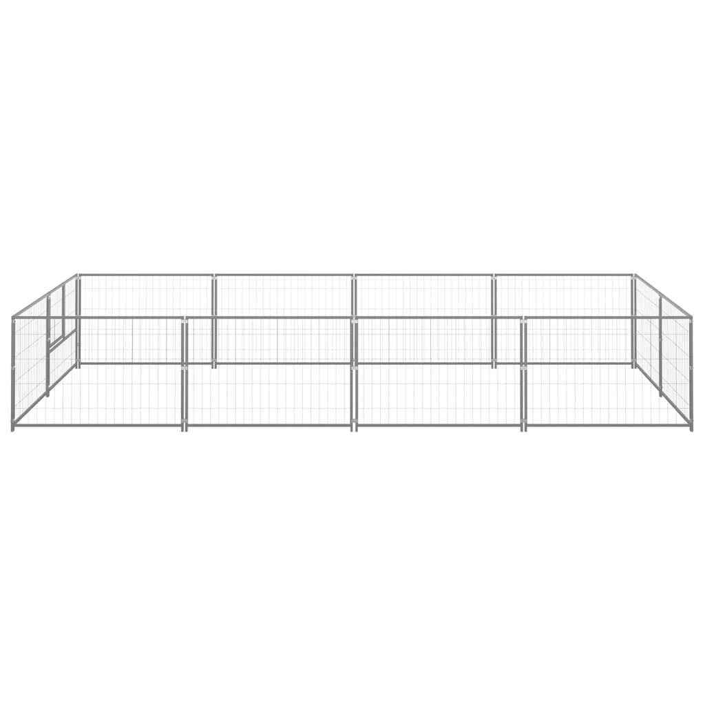 NNEVL Dog Kennel Silver 8 m² Steel-1