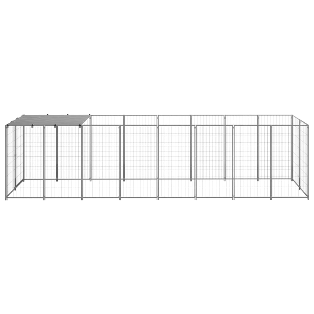 NNEVL Dog Kennel Silver 4.84 m² Steel-1