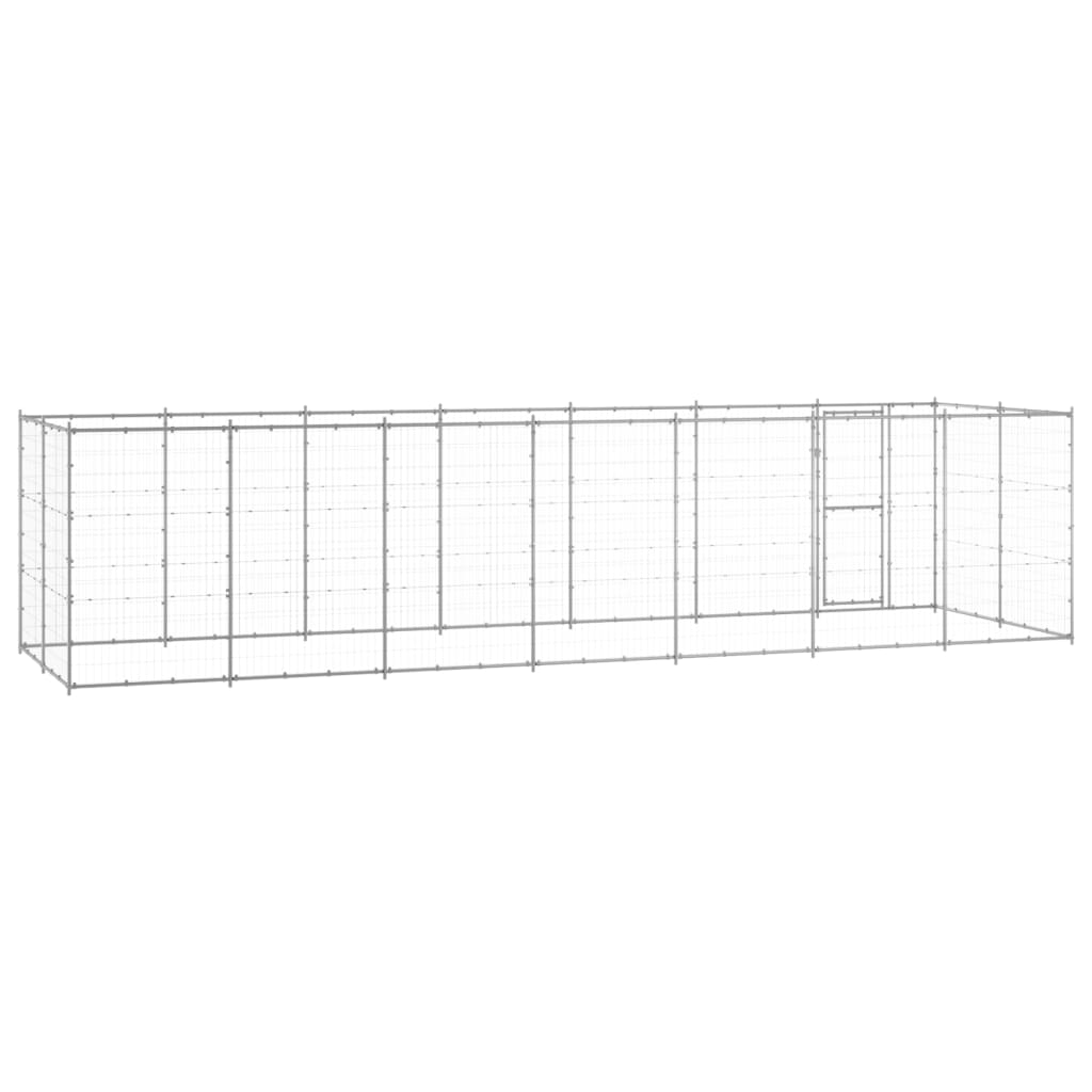 NNEVL Outdoor Dog Kennel Galvanised Steel 16.94 m²-2