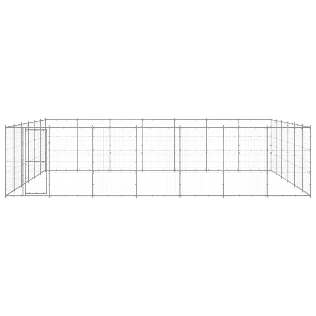 NNEVL Outdoor Dog Kennel Galvanised Steel 50.82 m²-1