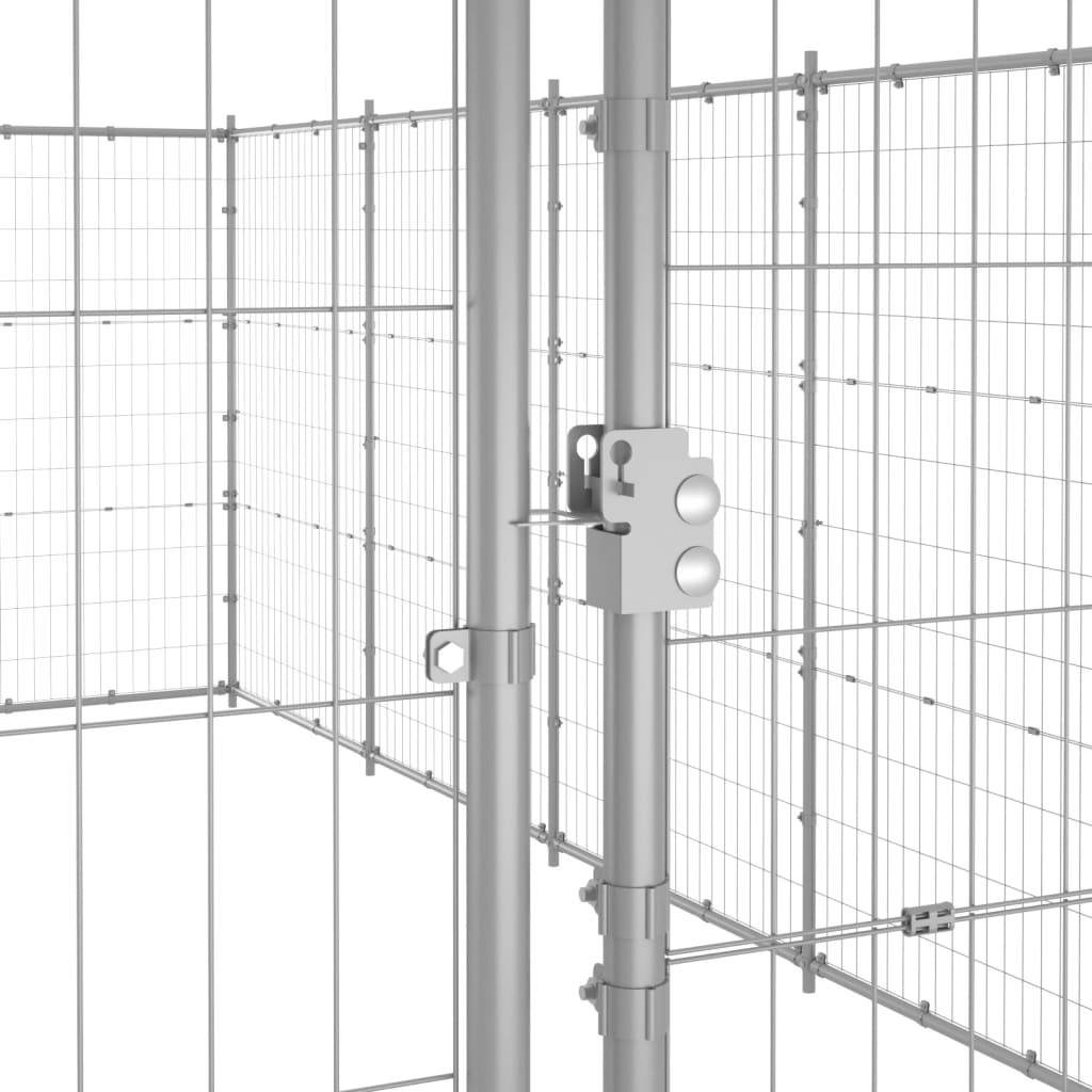 NNEVL Outdoor Dog Kennel Galvanised Steel 50.82 m²-4