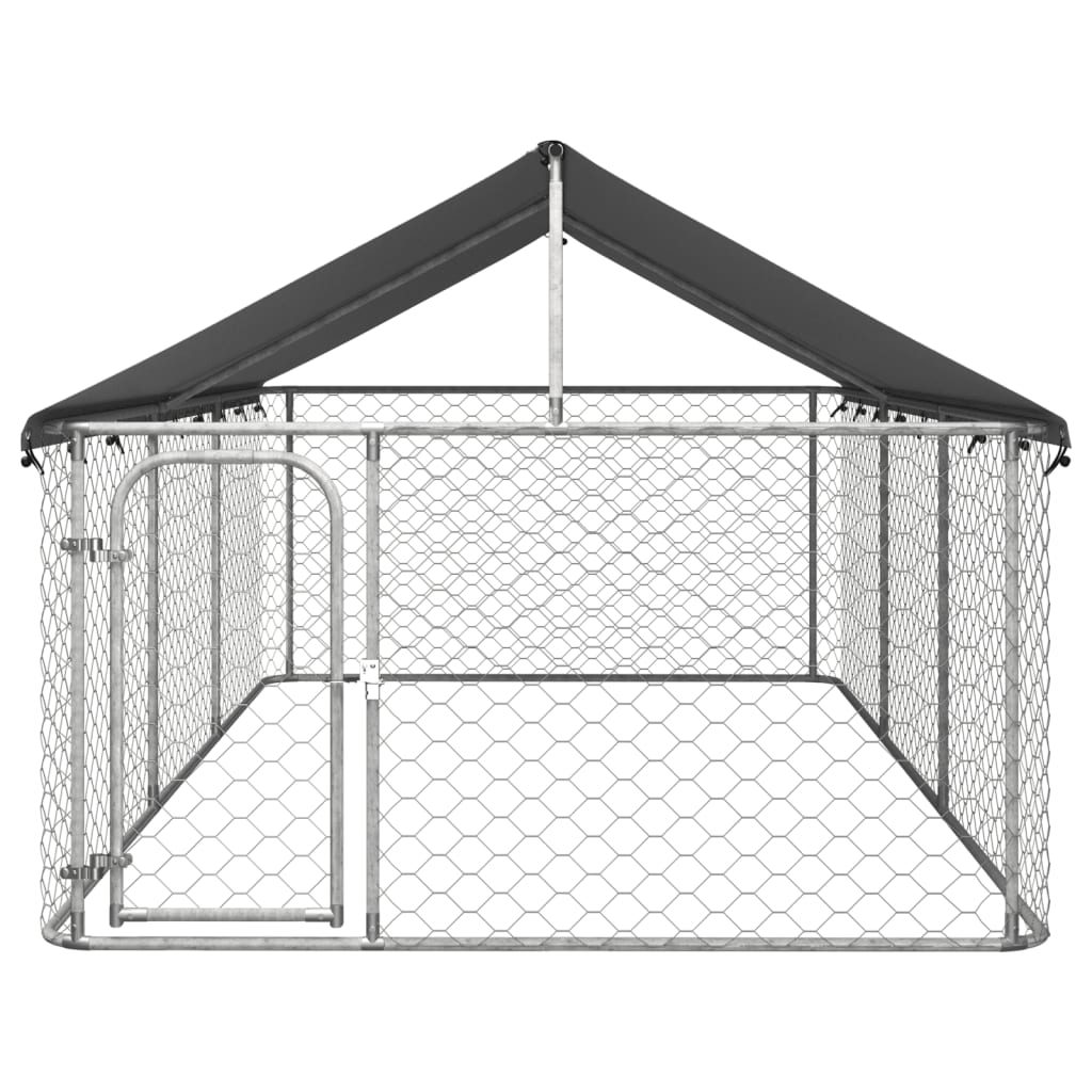 NNEVL Outdoor Dog Kennel with Roof 400x200x150 cm-1
