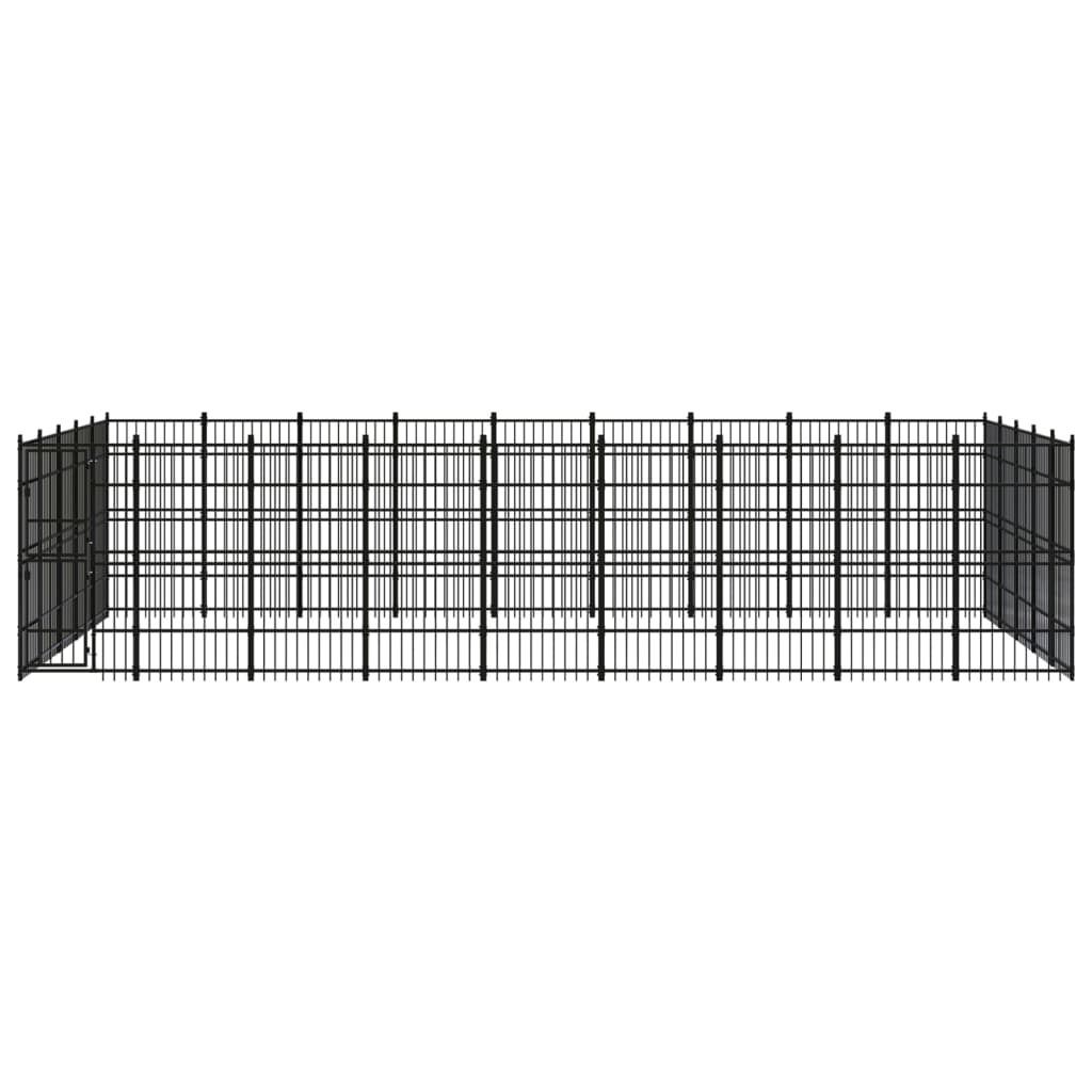 NNEVL Outdoor Dog Kennel Steel 41.47 m²-1