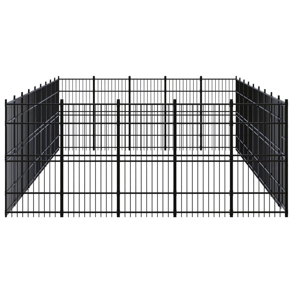 NNEVL Outdoor Dog Kennel Steel 41.47 m²-2