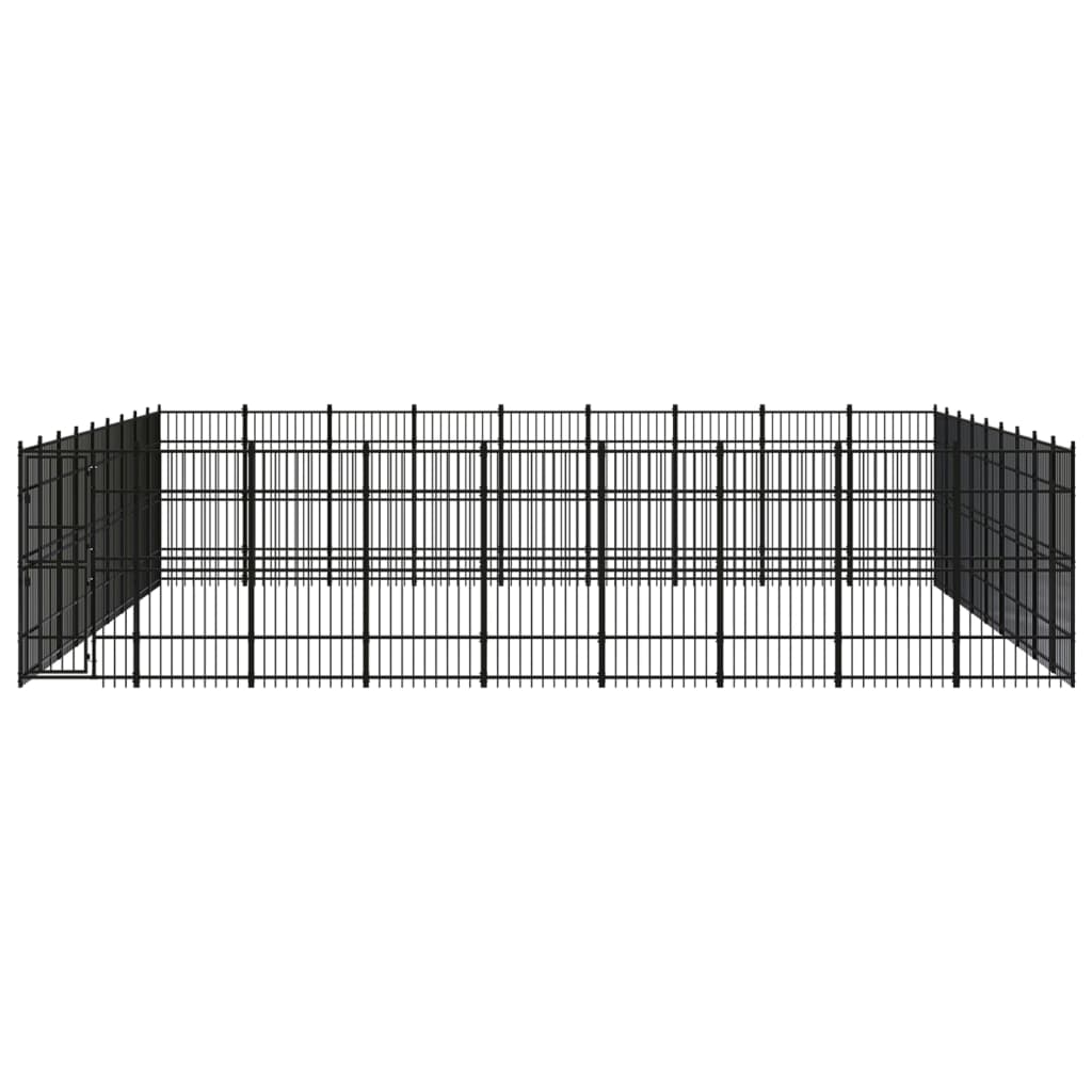NNEVL Outdoor Dog Kennel Steel 74.65 m²-1