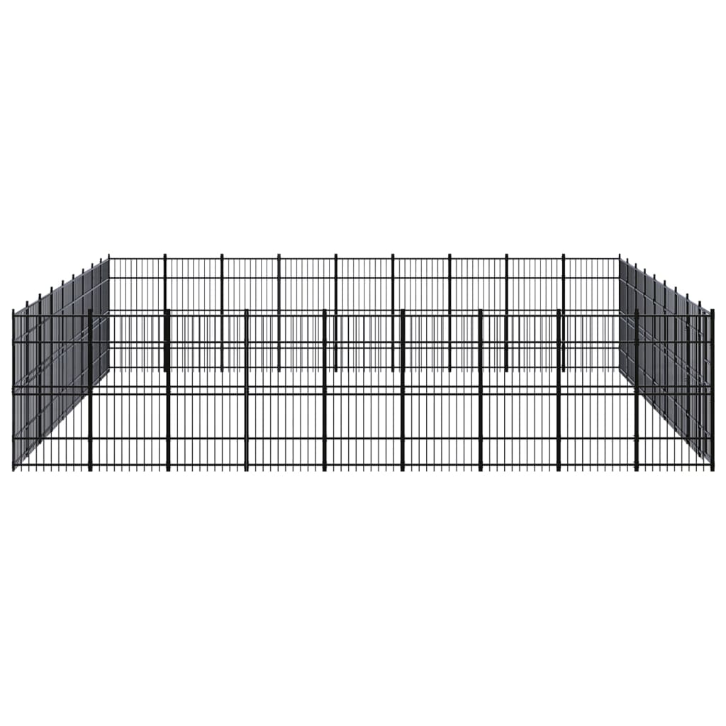 NNEVL Outdoor Dog Kennel Steel 74.65 m²-2