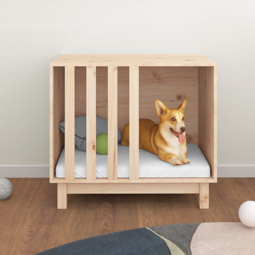 NNEVL Dog House 70x50x62 cm Solid Wood Pine-2