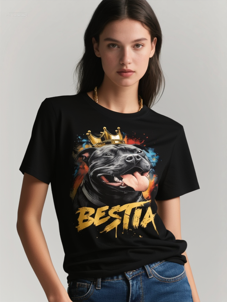 Staffy T-shirt Black-1