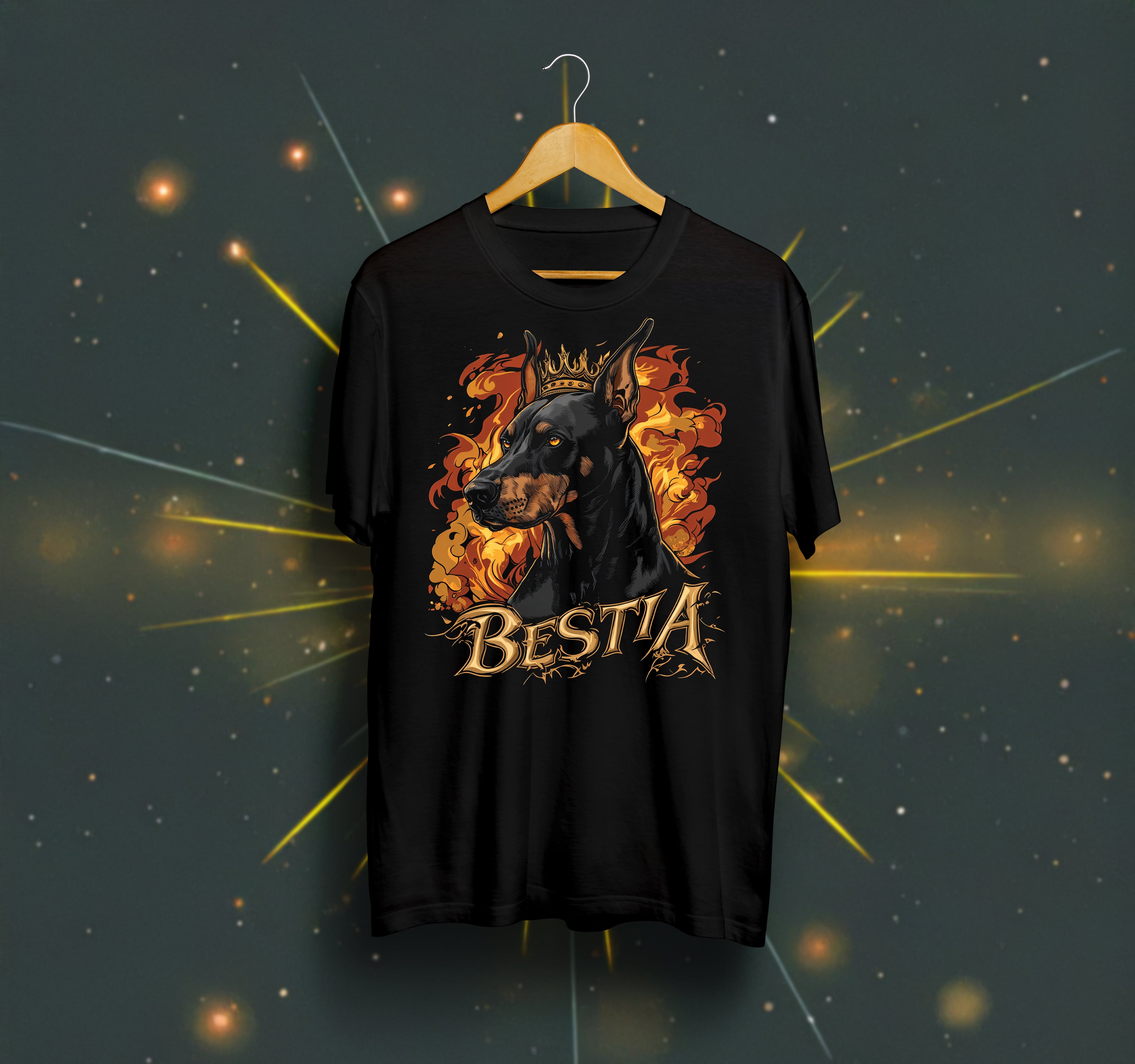 Doberman T-shirt Black-0