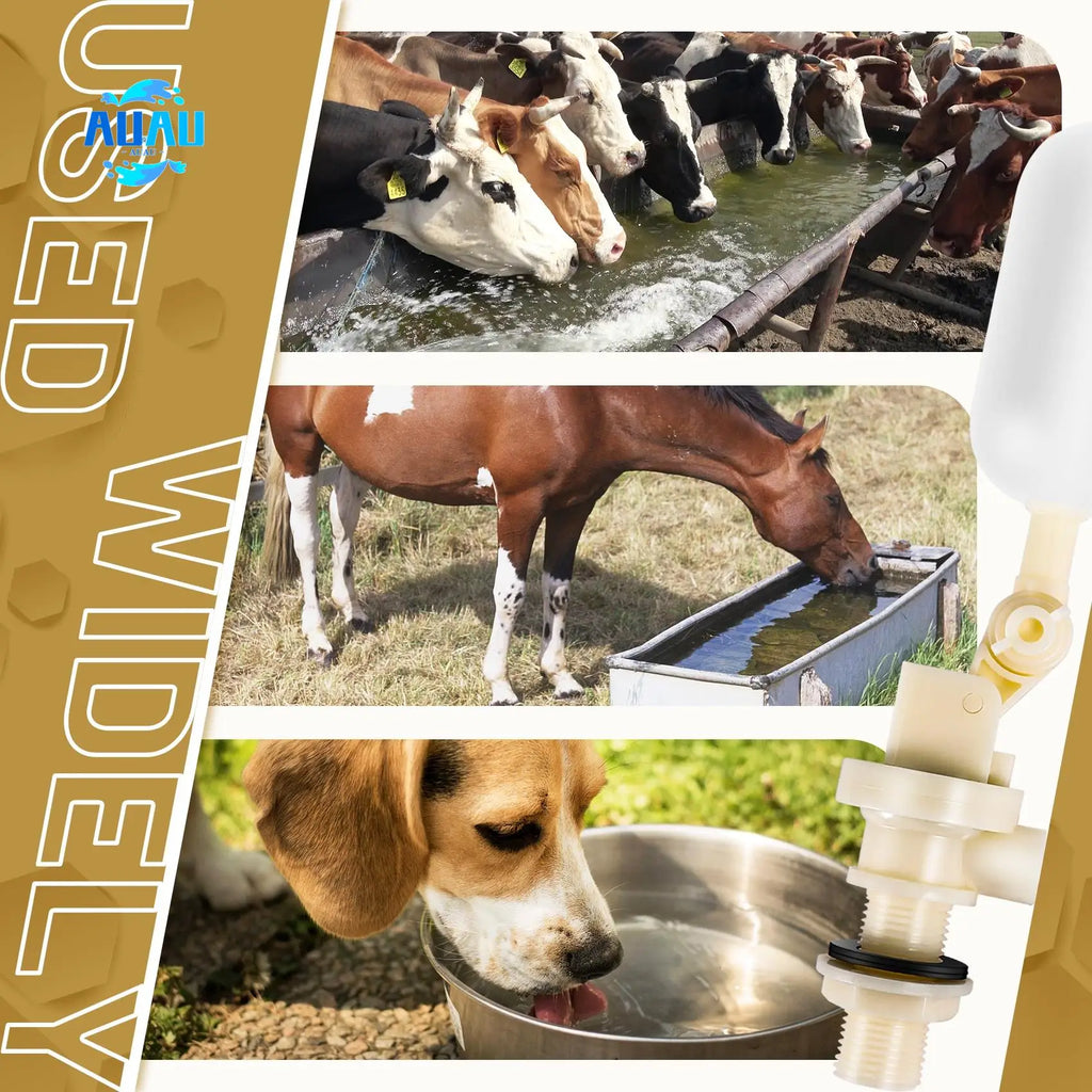 AUAU-3 Pack Float Valve For Automatic Waterer Bowl Horse Cattle Goat Sheep Pig Dog Water Trough Farm Supplies
