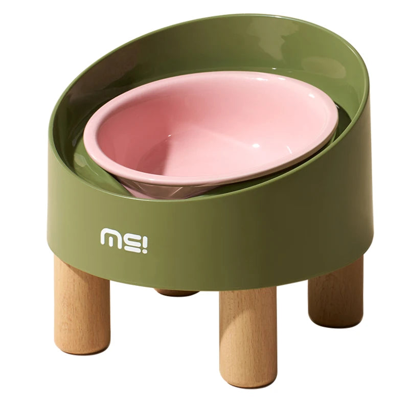 New Design Ceramic Raised Cat Bowl Elevated Food Water Bowl Kitty Bowl Dog Dish Pet Feeder with Different Colors