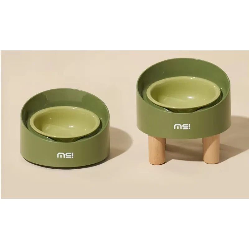 New Design Ceramic Raised Cat Bowl Elevated Food Water Bowl Kitty Bowl Dog Dish Pet Feeder with Different Colors