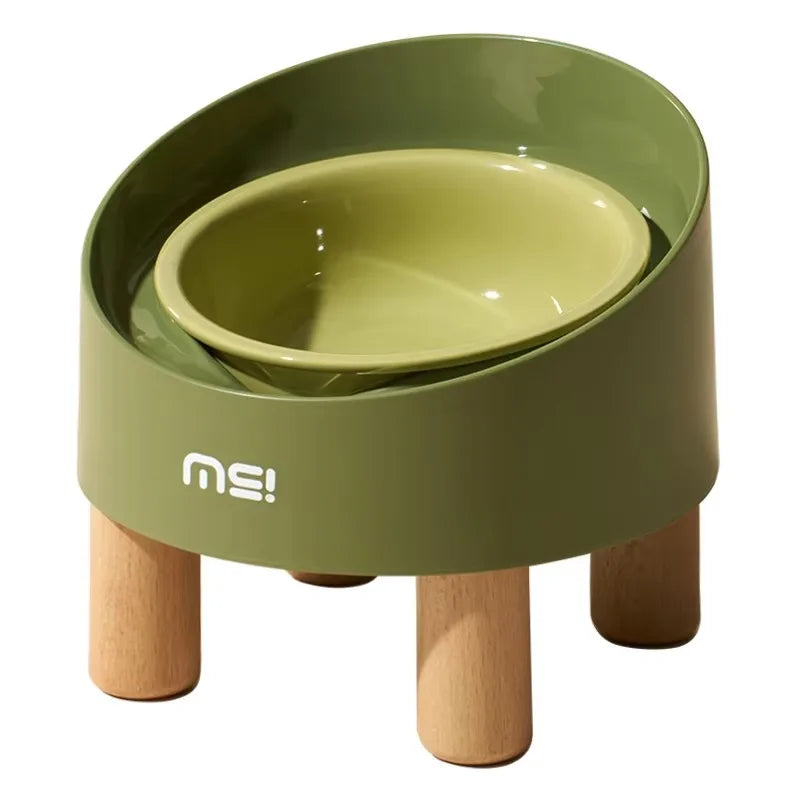 New Design Ceramic Raised Cat Bowl Elevated Food Water Bowl Kitty Bowl Dog Dish Pet Feeder with Different Colors