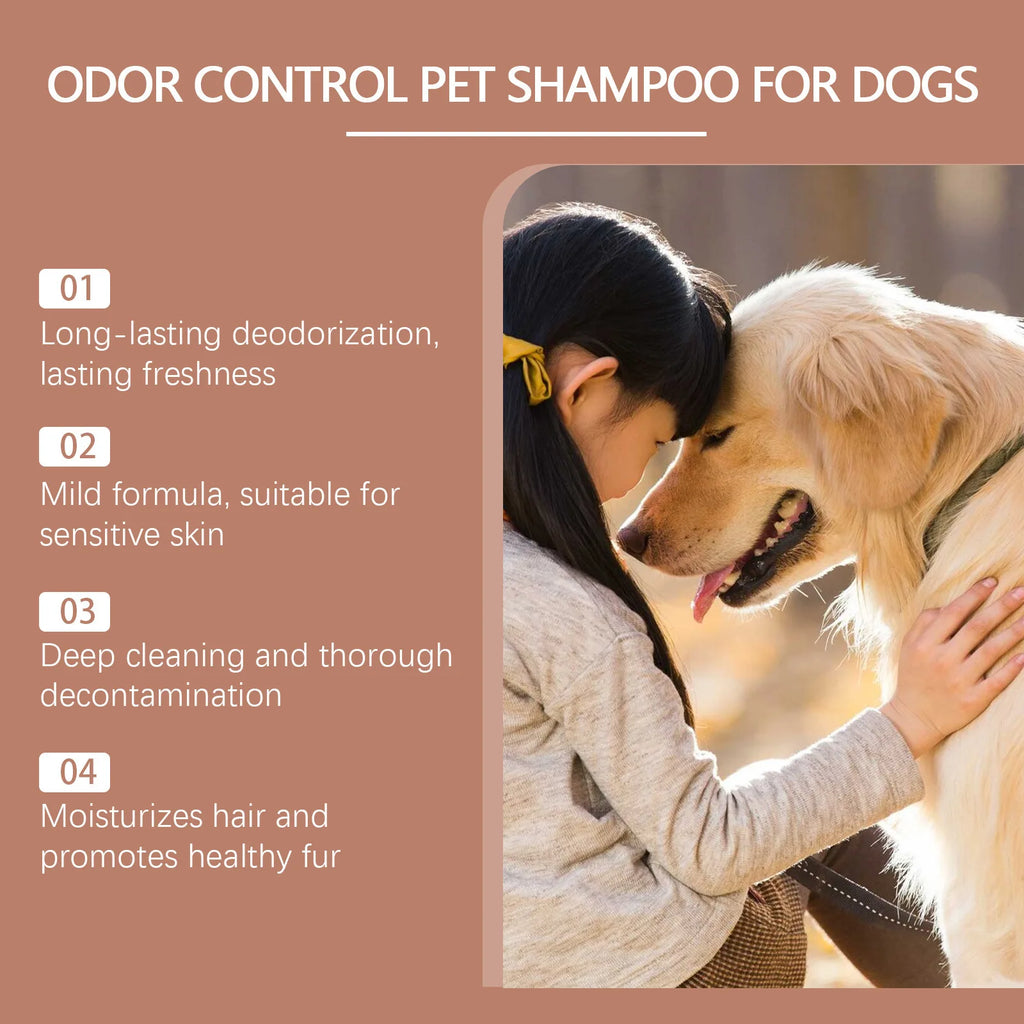 Cat Dog Shampoo Hair Care Softening Mite Removal Anti Itching Coat Washing Deep Cleaning Natural Deodorant Pet Body Wash Liquid