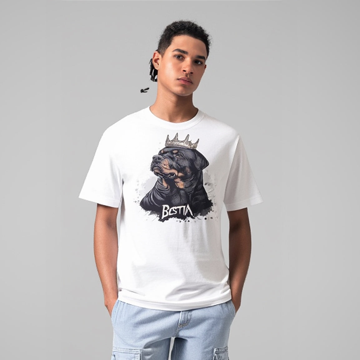 Rottweiler T-shirt White-2