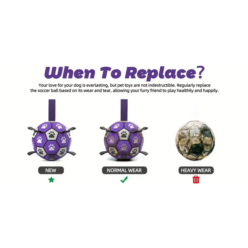 Rubber Dog Durable Soccer Ball with Straps-2